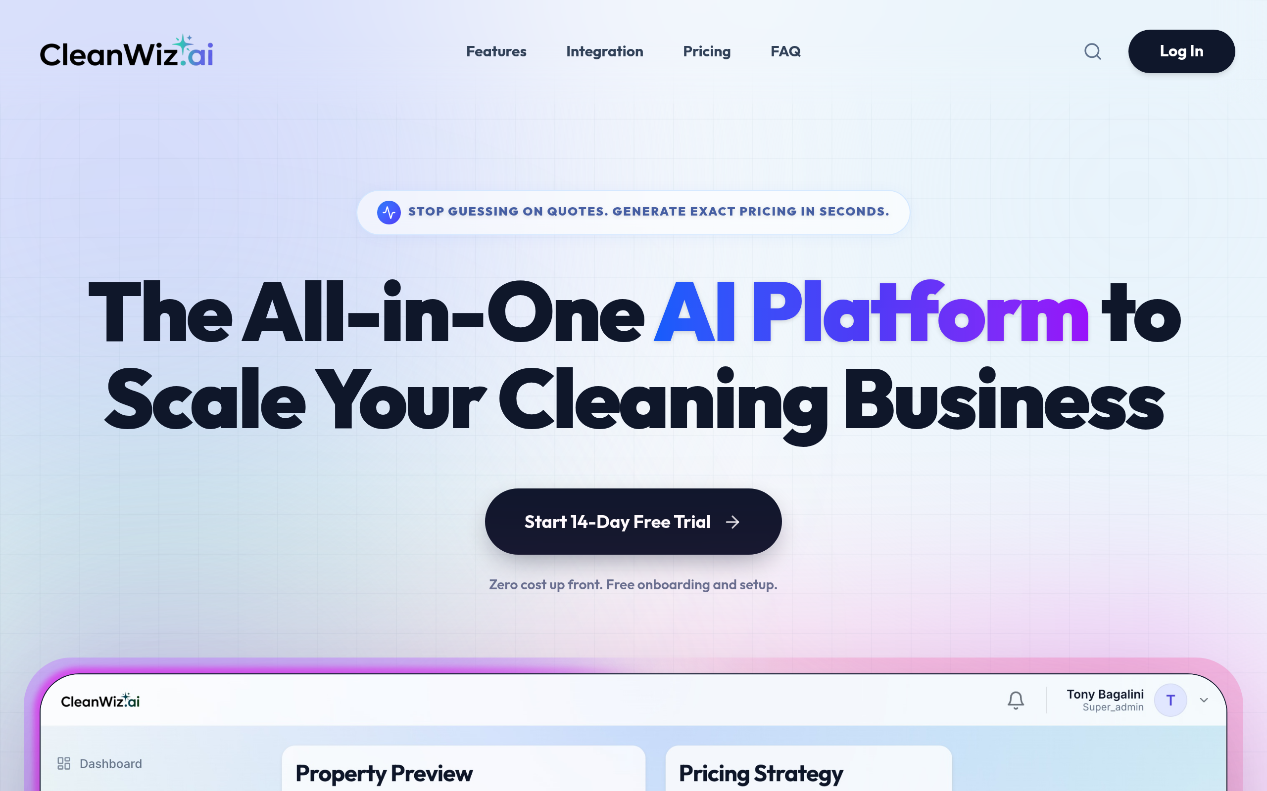 CleanWiz.ai Website Showcase
